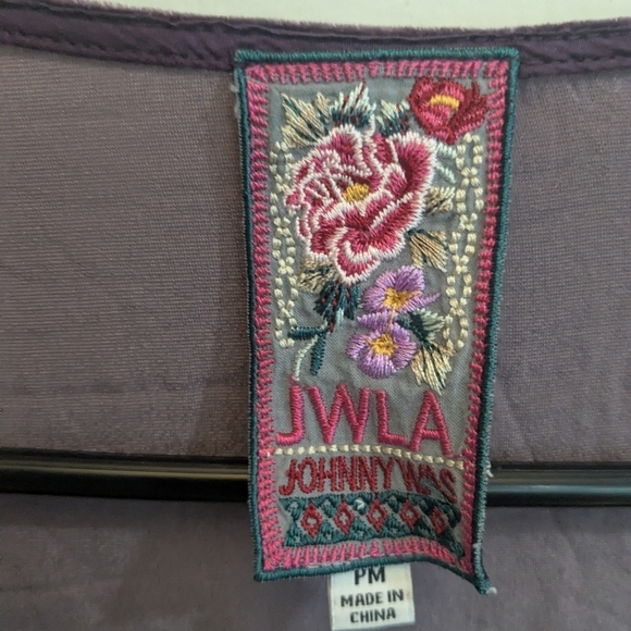 Johnny Was Sassi Velvet/Velour Embroidered Tunic Top - Picture 3 of 5